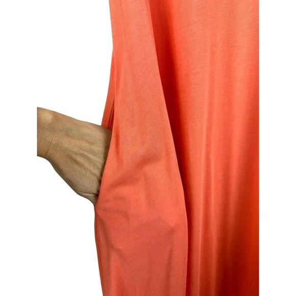 Soft Surroundings Women's Sz S Santiago A-Line Maxi Dress Scoop Neck Pockets - Picture 4 of 9